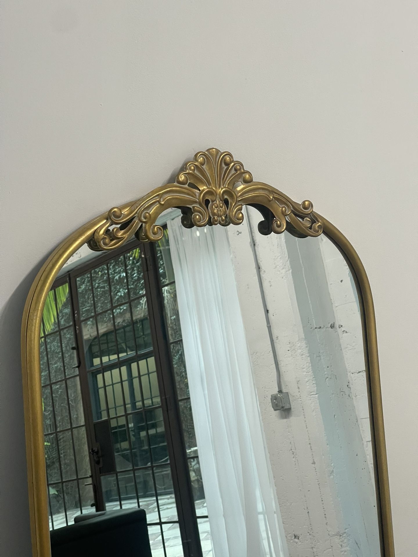 Floor mirror gold metall frame