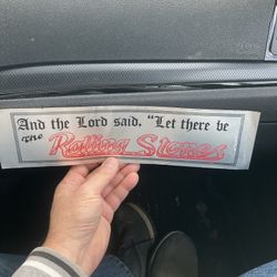 Vintage Rolling Stones bumper sticker