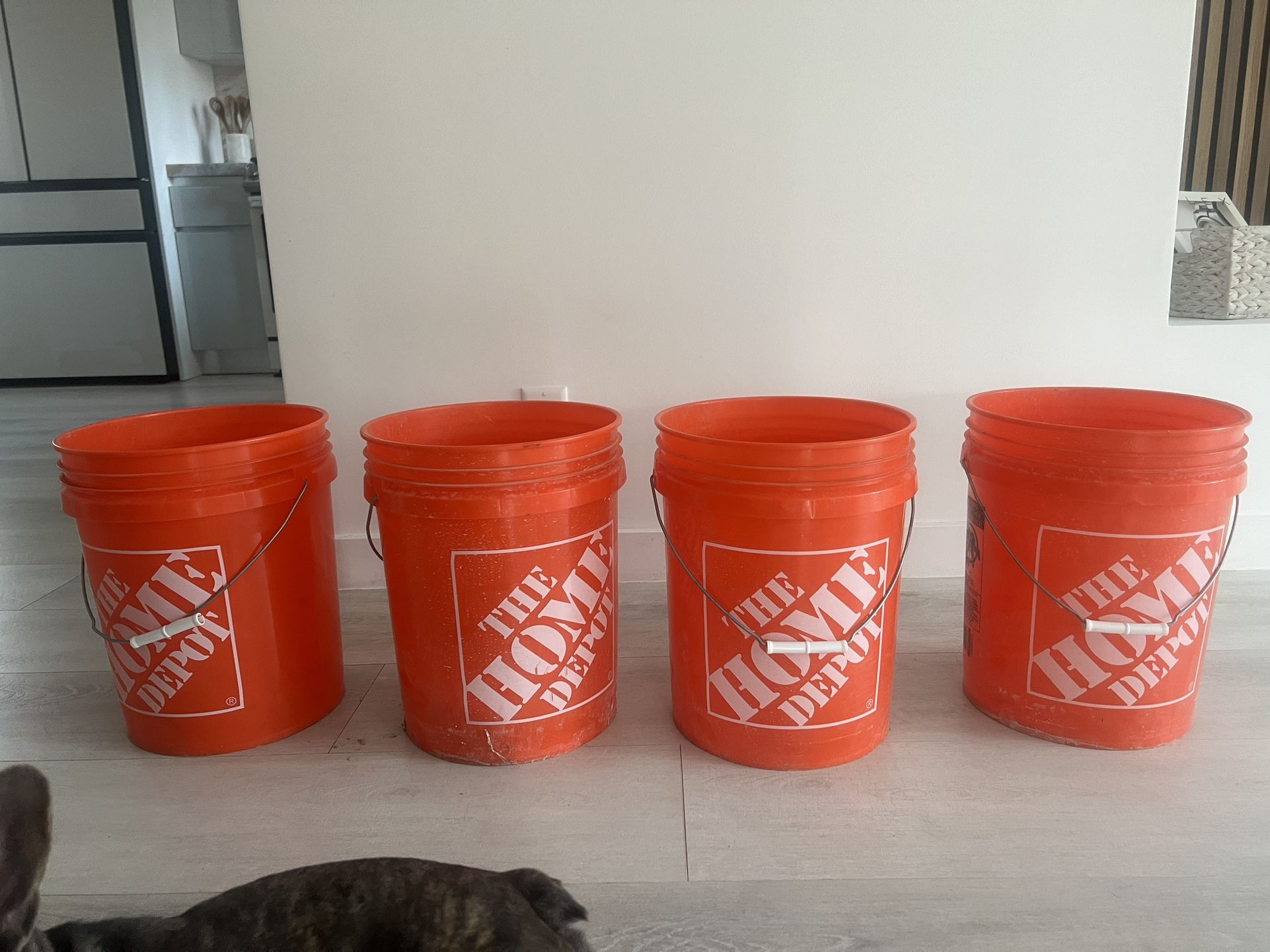 4 Home Depot Buckets 