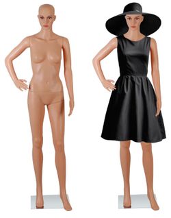 Female Mannequin Full Body, Torso Dress Form Mannequin, Detachable Stand, 69 Inches Adjustable Dress Model, 360° Rotating Head