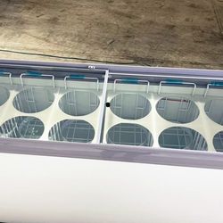 NSF 71 ins Ice Cream Glass Freezer Dipping Cabinet RI-560DC