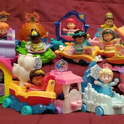 Set of 12 FP Little People Disney Princess Parade Float Train Cars FAST SHIP