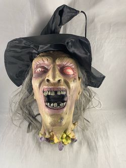 Halloween Witch Head Hanging Decoration Prop