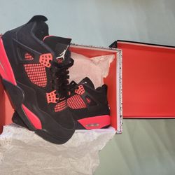Air Jordans 4 retro Black And Red