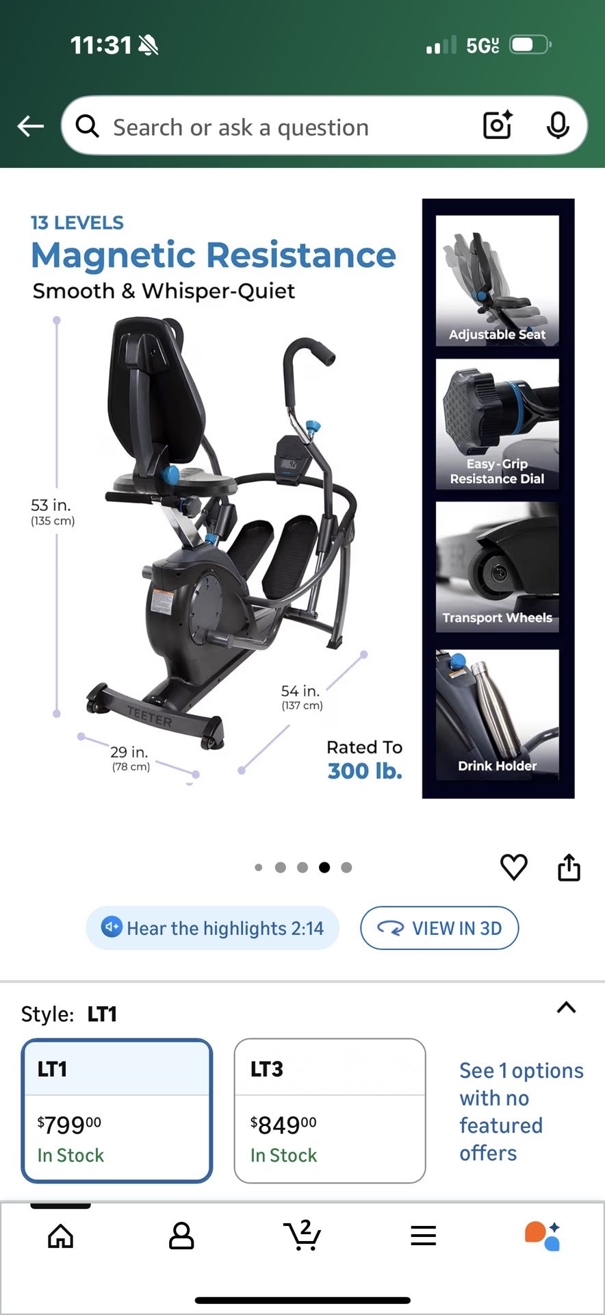 Teeter Exercise Machine