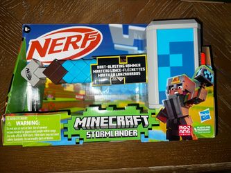 Nerf Minecraft Stormlander Dart Blaster Hammer with 3 Elite Darts Kids Toys, NEW
