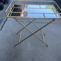 Glass side table