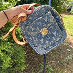 Blue Jean Denim Camera Bag Crossbody