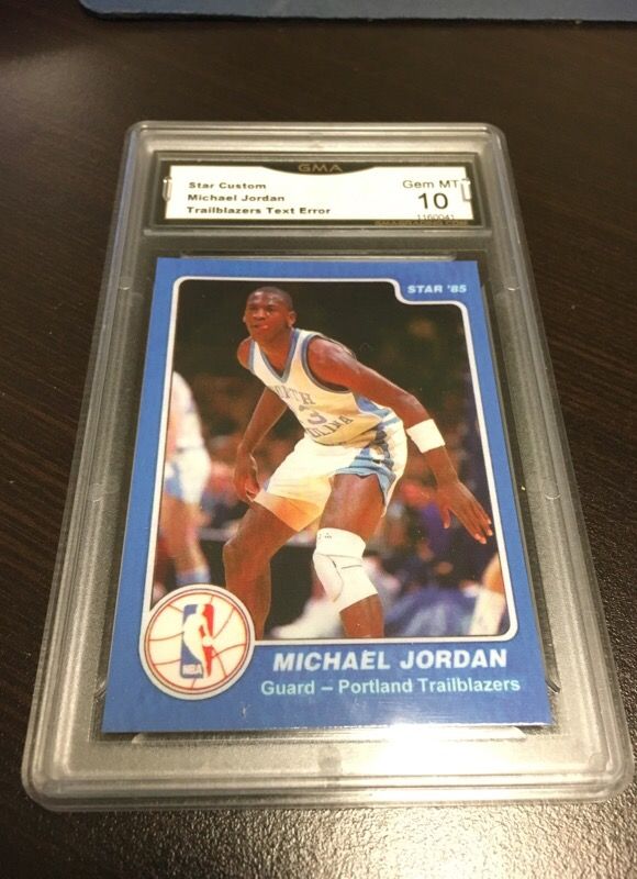Michael Jordan Star 85 card- RARE error card (Trailblazers)