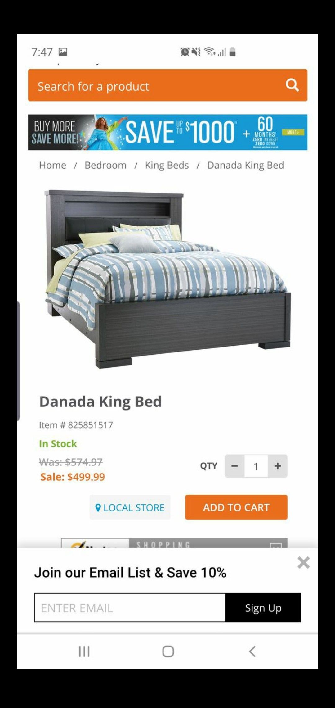 King size bed frame...matters isn't included