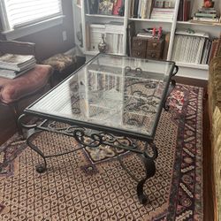 Glass top, Iron Base Coffee Table Perfect Condition 