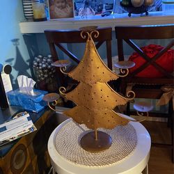 Arbol De Navidad  Color Oro Scuro  de 1 Pie 20 Pulgadas 