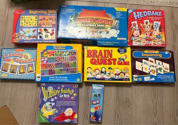 Kids’ Educational Games & Puzzles – $10 Each or All 9 for $50