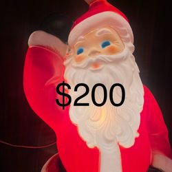 VINTAGE  Christmas Waving Santa 40” Blow Mold General Foam
