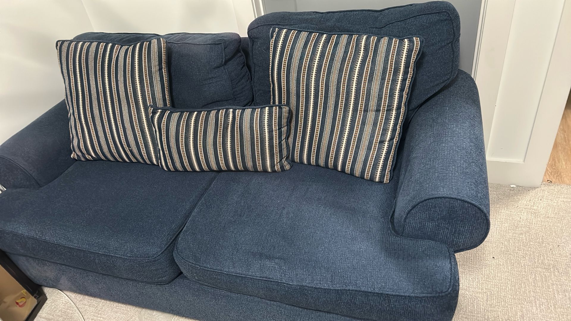 Loveseat  And Pillows For Sale 