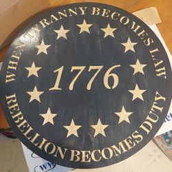 Handcarved Wooden Patriotic Sign