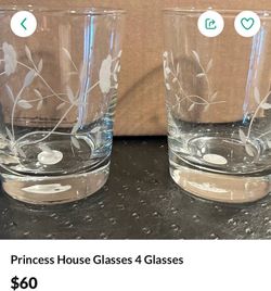 Glass Cups (4) Princess House