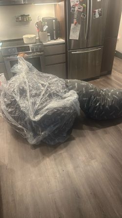 CordaRoy gray bean bag