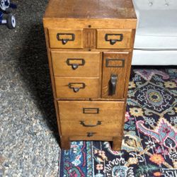 Over 100 Year Old Oak Filing Cabinet 