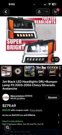 Chevy Silverado headlights