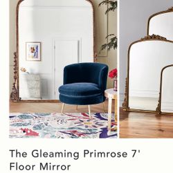 Anthropology Gold 7ft Floor Mirror