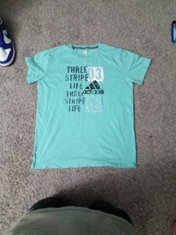 Teal, Grey, And Red Adidas And Underarmor Shirts