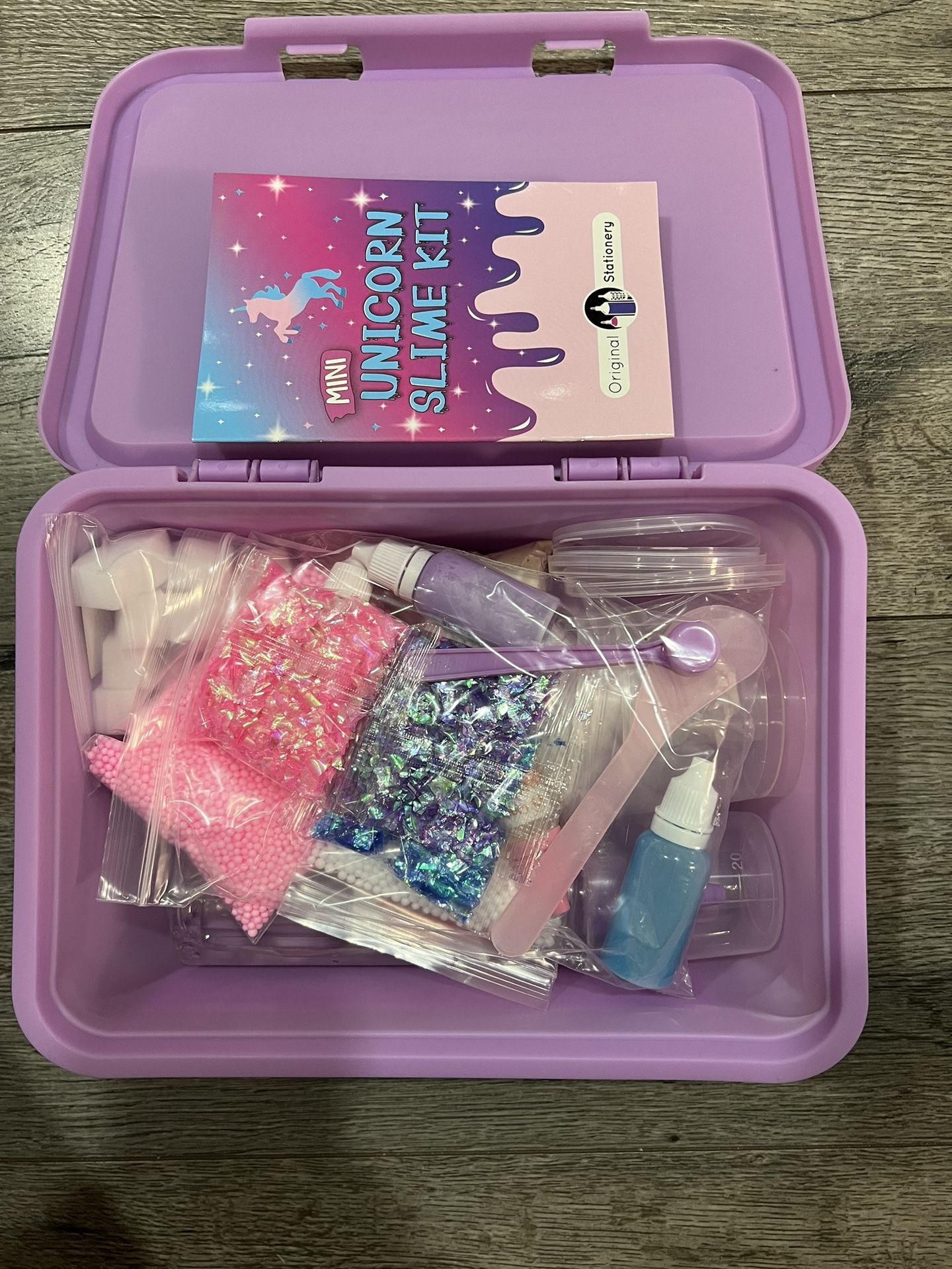 Original Stationery Unicorn Slime Kit Supplies Stuff for Girls Making Slime [Everything in One Box] Kids Can Make Unicorn