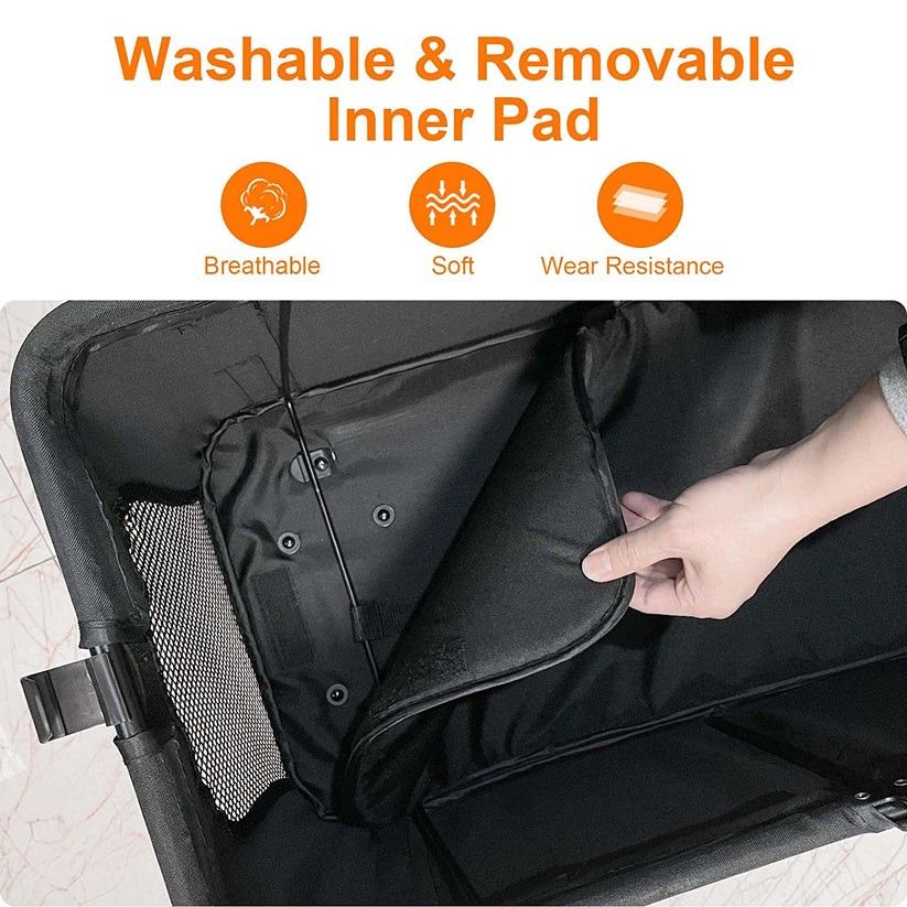 Dog Stroller for Small Medium Dogs - 4 Wheels Automatic Foldable Pet Cat Dog Strollers with Easy Removable Carrier, Mesh Windows with Detachable Pet P