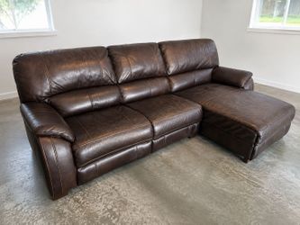 Leather Sectional Couch - 2 Piece