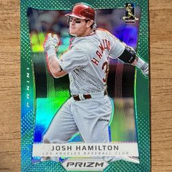 2012 Panini Prizm JOSH HAMILTON #48 Green Silver Prizm SP Angels 