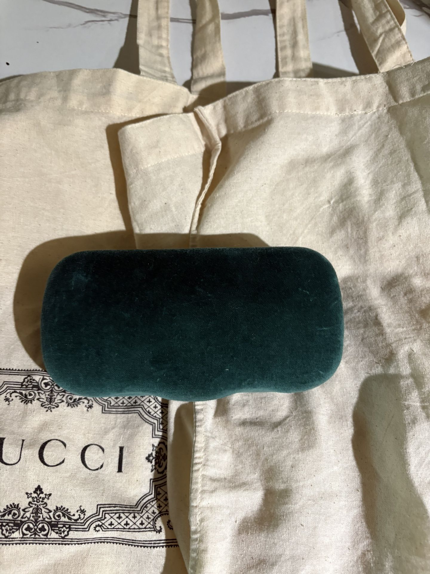 2 Authentic Gucci XXL Tote Dust Bags + Velvet Sunglasses 