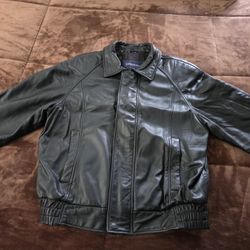 Men's London Fog Leather Jacket Size Medium 