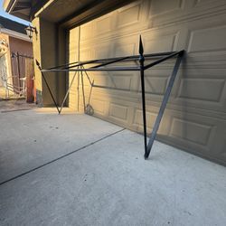 Iron Spear Window Awning over 7 feet length (Needs new covering)