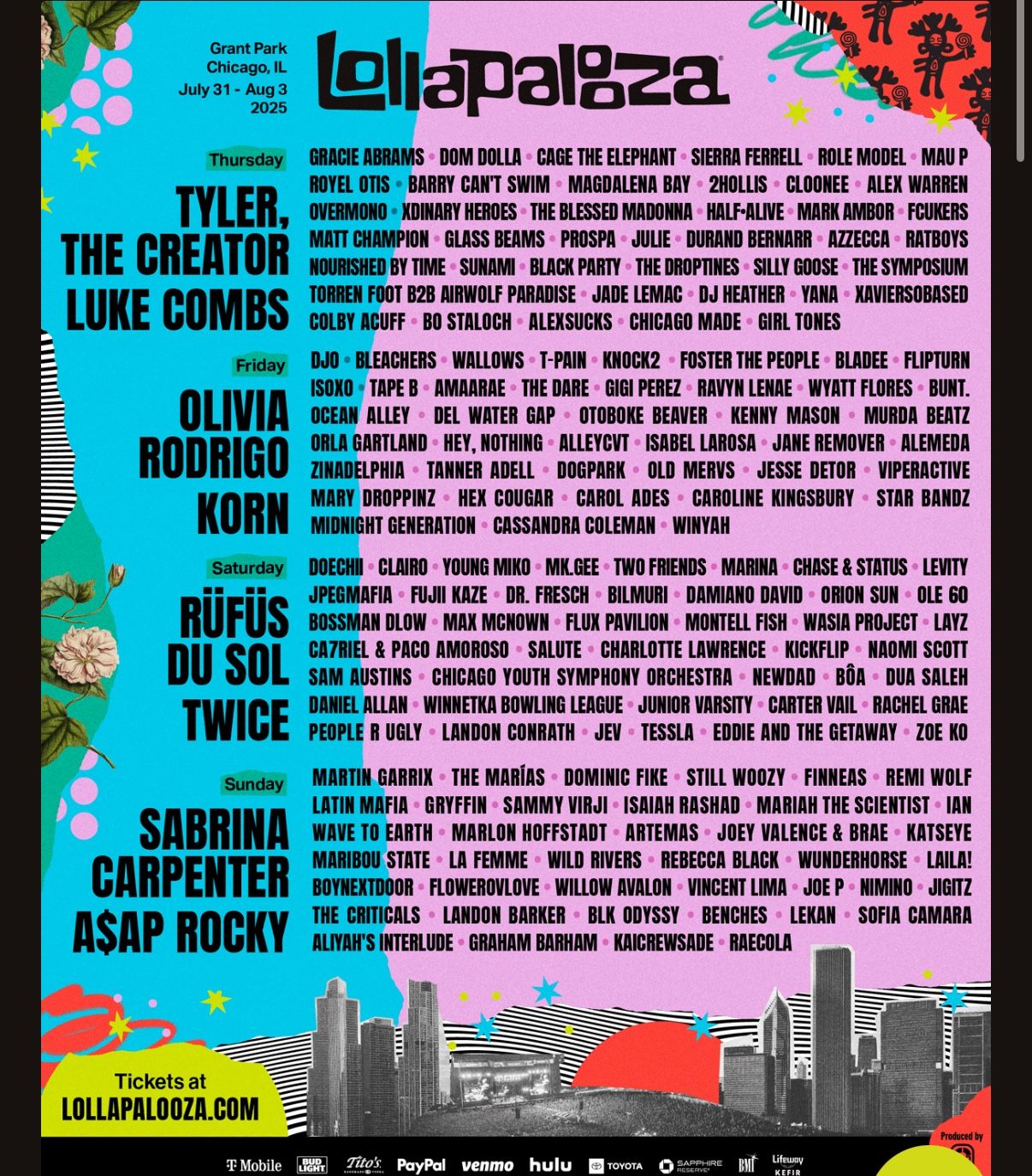 Lollapalooza - 4 Day Ticket GA