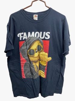 Famous Banana Graphic Tee XL Funny Streetwear Print Shirt Pre Owned