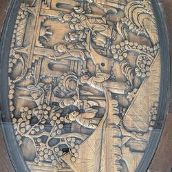 Antique Asian Estate Hand Carved Wooden Tables & Chairs