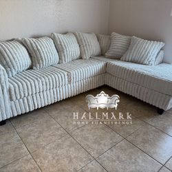 NEW Fluffy Sectional Couches