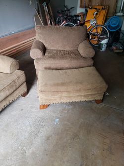 Couch And Over Size Chair With Ottoman