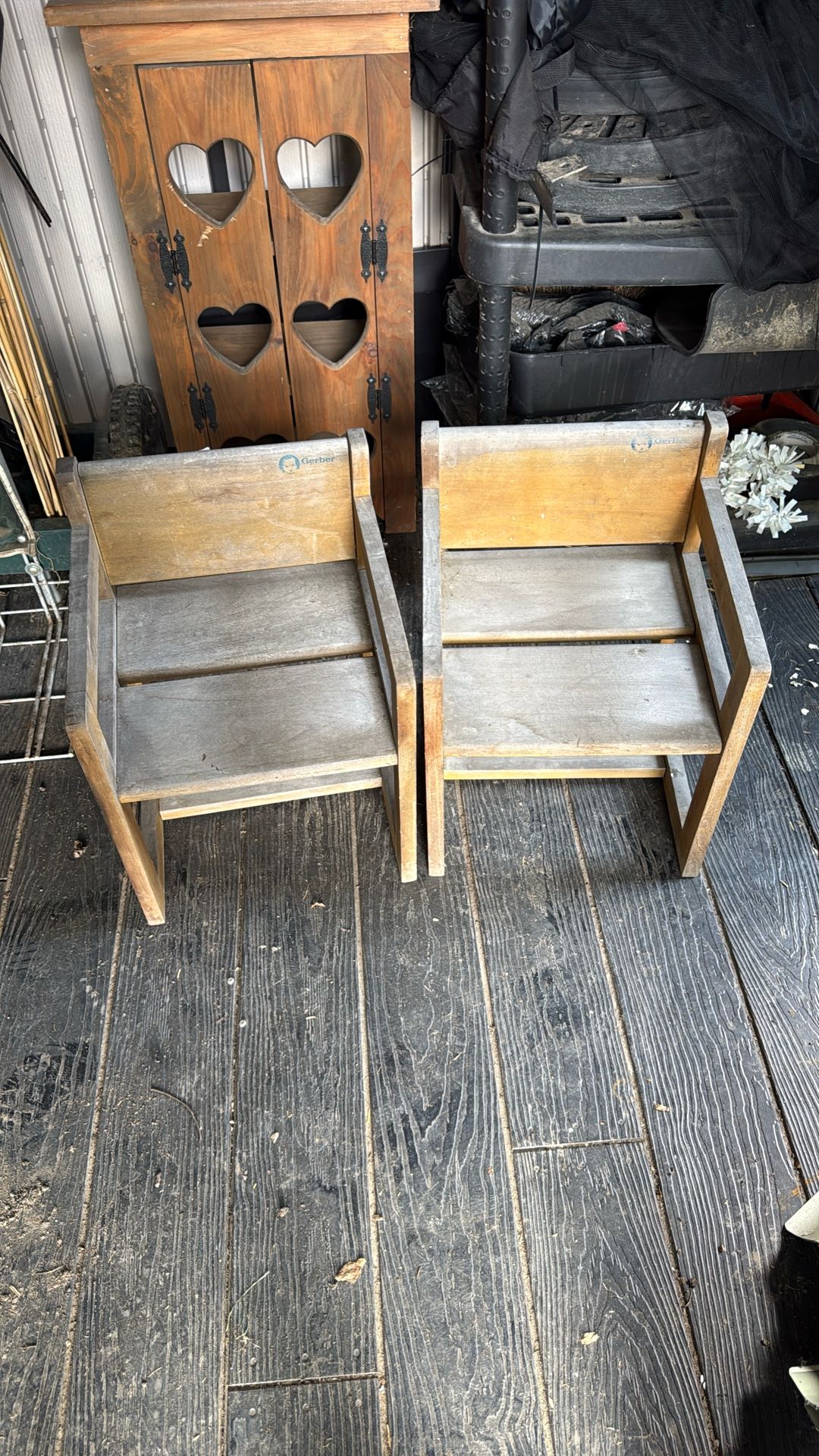 Vintage Gerber Wooden Booster Seat
