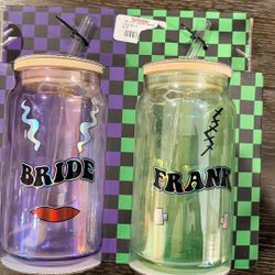 Bride & Frank Glass Cups 