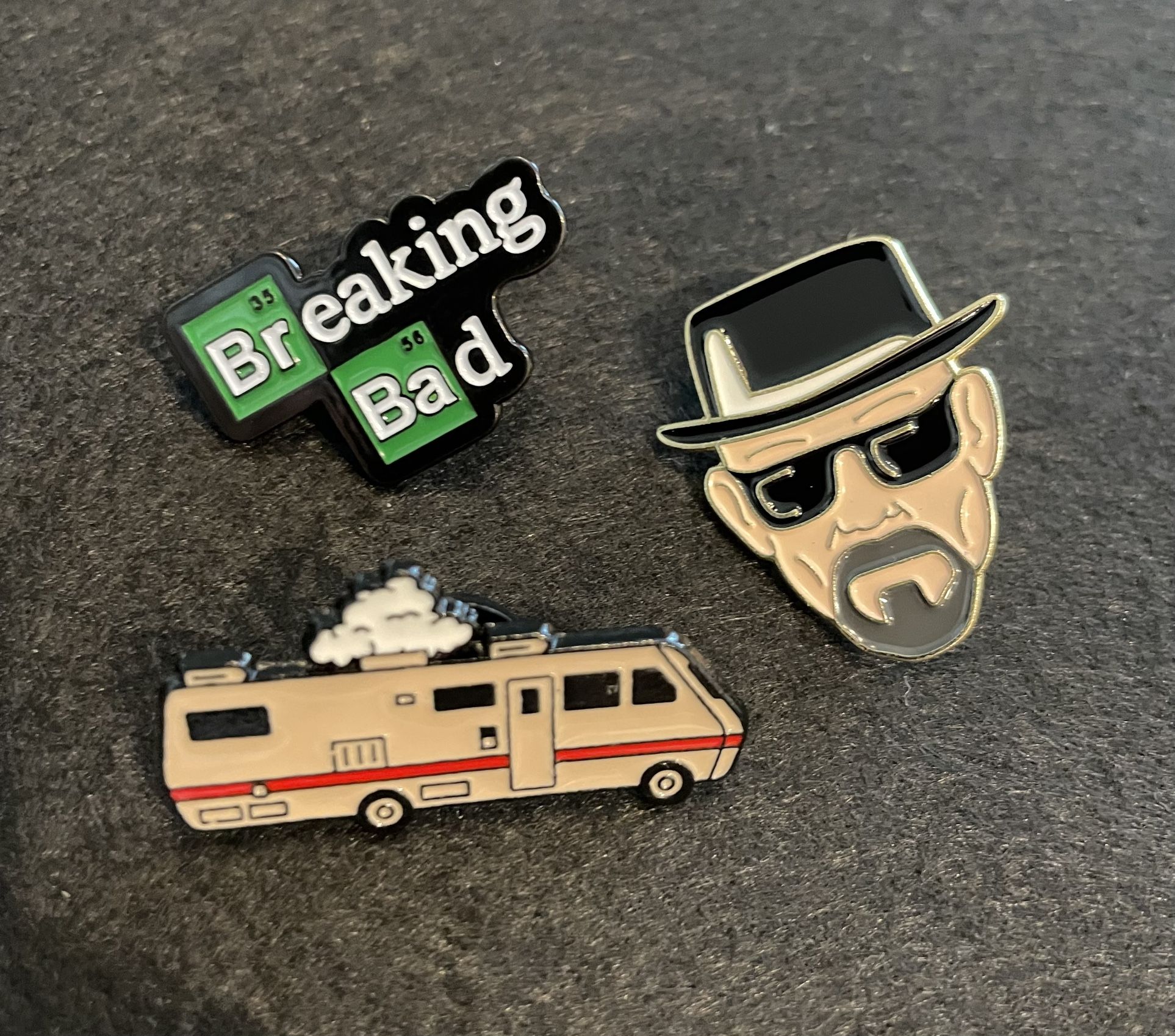 Breaking Bad Enamel Pin Set Of Three Heisenberg Pinkman 