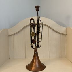 Trombone - Vintage Tin Folk Art Decor