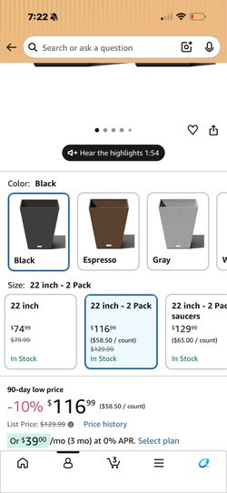 (4) Brand new never used outdoor plastic pot