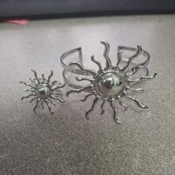 Sun Bracelet & Adjustable Matching Ring