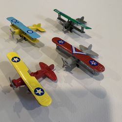 Die Cast metal Bi-Plane Collectable Toys