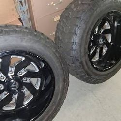Rims and tires for truck