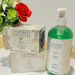 Crabtree & Evelyn Triple Milled Soap Hand Wash Bundle - Winter Forest