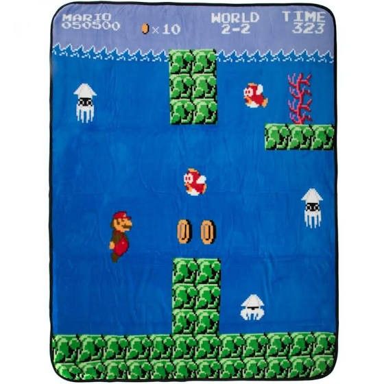 Nintendo Super Mario Coral Fleece Throw Blanket