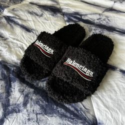 Balenciaga Fur Slides