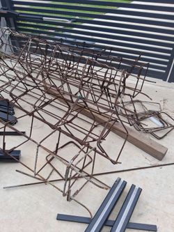 I have 60 lineal feet of steel  3/8" rebar can be used for under ground concrete beams or above concrete columns fully assembled  for someone who migh